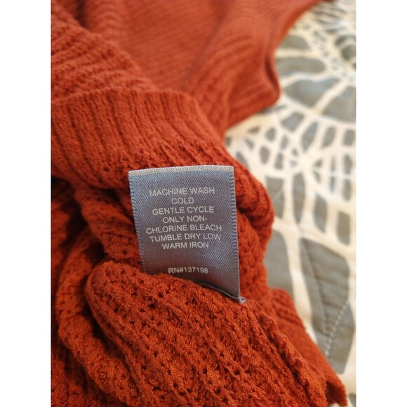 Marled Reunited Clothing Women's Knit Tank Top Size L Ribbed Red Orange - Picture 10 of 11